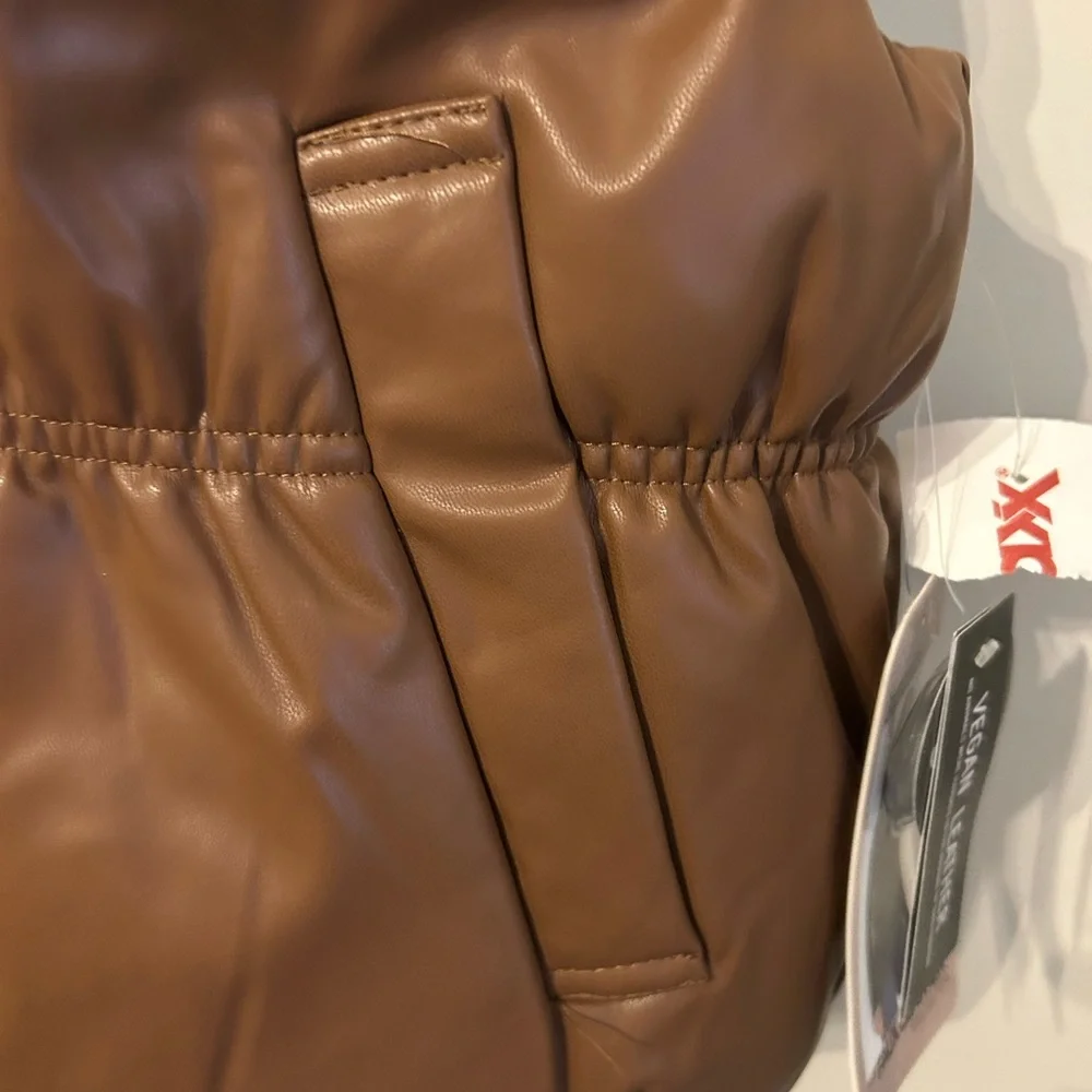 Ci Sono Tan Puffer Vest for Women - Picture 4 of 8